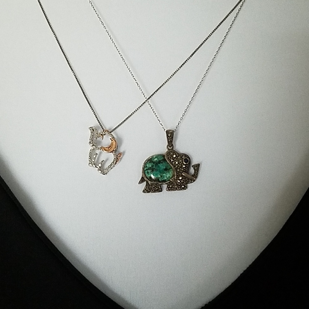 2 Elephant Necklaces